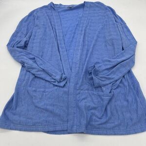 T By Talbots Blue Open Cardigan Long Sleeve Size XL